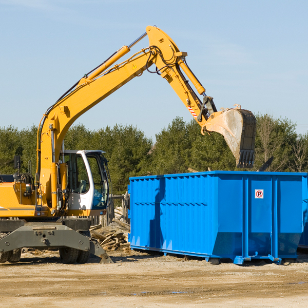 are there any restrictions on where a residential dumpster can be placed in Russell